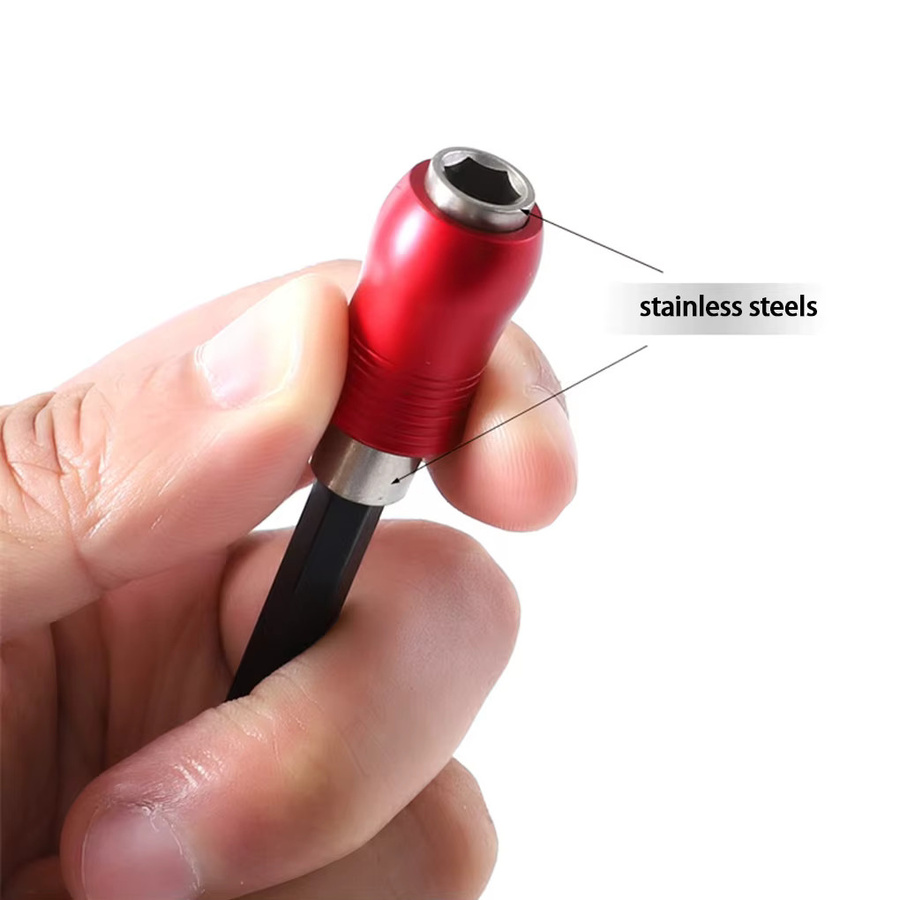 Magnetischer Bithalter FangNymph als Bohrer-Verlängerung mit 6,35 mm Sechskantschaft und selbstsichernder Pleuelstange, Länge: 40,0 cm - Bild 3