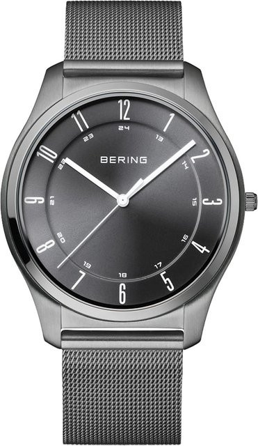 Bering Herrenuhr, Quarz, Edelstahl, 40 mm, Grau, 3 ATM - Bild 1