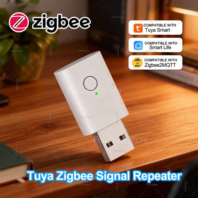 Forubest ZigBee 3.0 Signal Repeater USB Signal Verstärker in Weiß für Tuya Smart Life Gateway und Smart Home Automatisierung - Bild 1