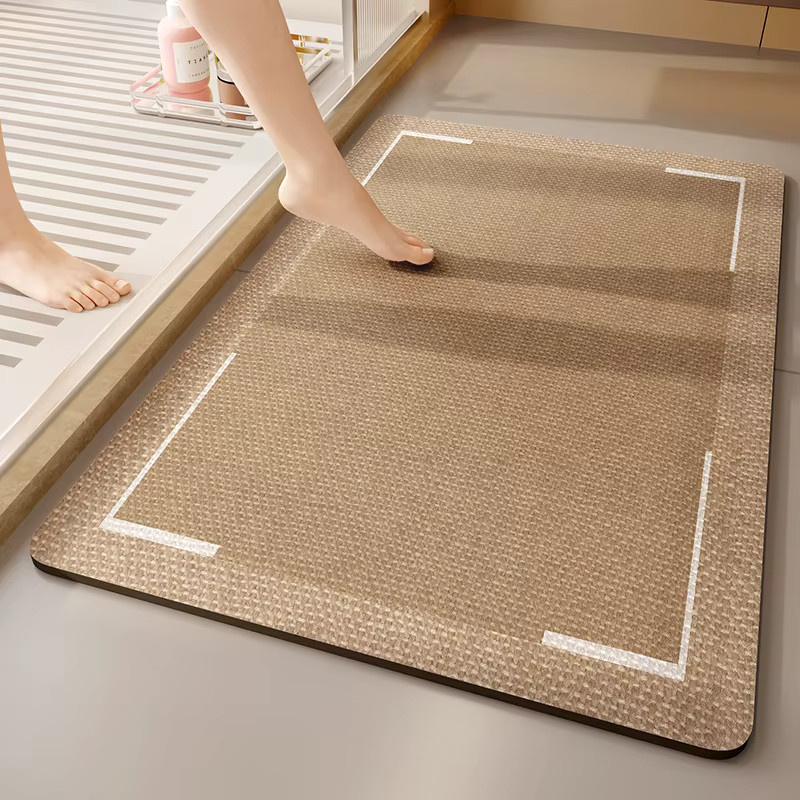 VIKAMA AquaShield Pro Teppich Beige, schnell trocknender Bodenbelag für moderne Küchen, B/T: 60 x 40 cm - Bild 1