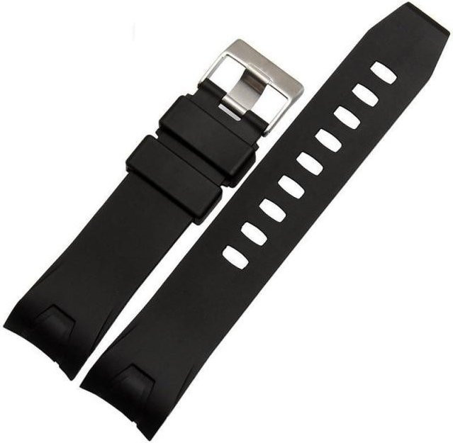 Uhrenarmband Gummi, Schwarz, Herren, 20 mm - Bild 1