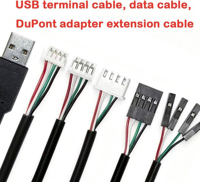 EOENKK USB-C Datenkabel und DuPont-Adapter Verlängerungskabel Set mit 1.25/PH2.0/XH2.54-4P Anschlüssen - Bild 1