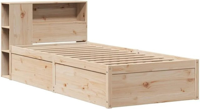 vidaXL Massivholzbett aus Kiefernholz in rustikalem Design ohne Matratze B/T/H: 75 x 190 cm - Bild 1