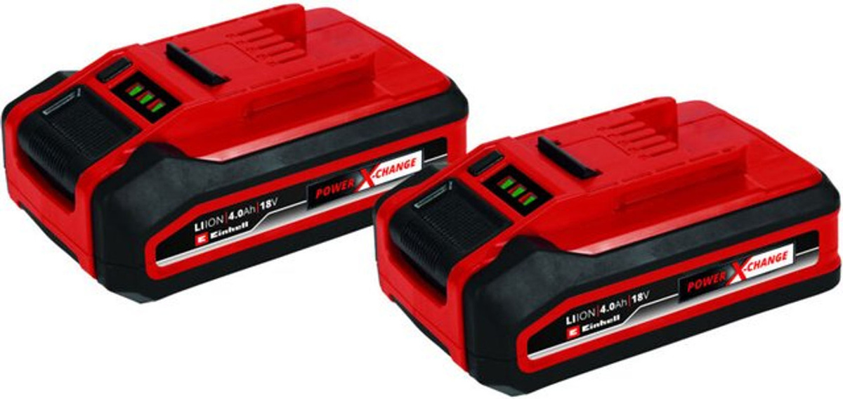 Einhell Power-X-Change Akku Twinpack 18V 4Ah Li-Ion in Rot - Bild 2