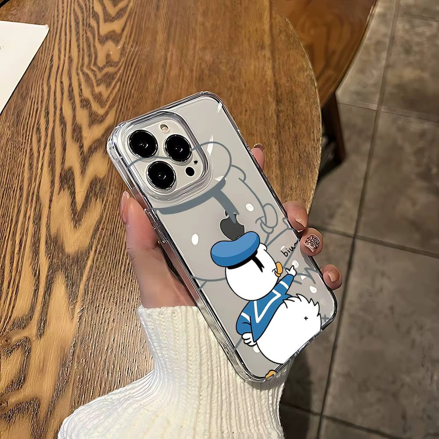 Transparente Donald Duck Handyhülle für Apple iPhone 11 bis 17 Pro Max und andere Modelle - Bild 2