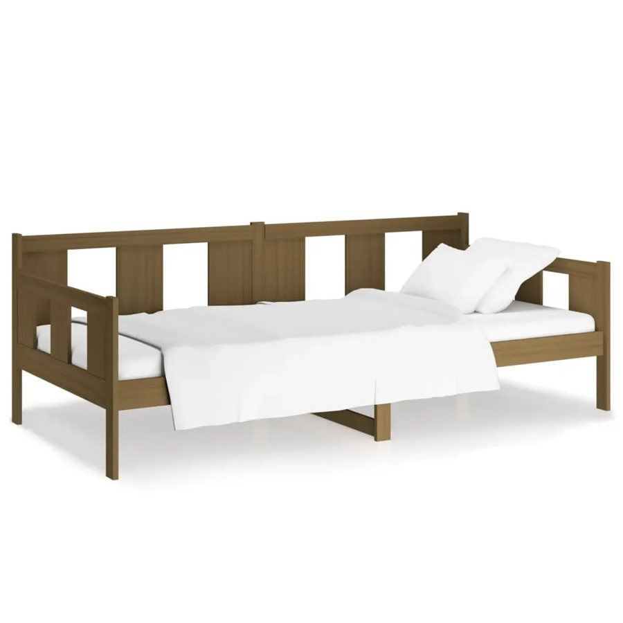 vidaXL Tagesbett aus massivem Kiefernholz in Braun mit Schlaffunktion, B/T/H: 90 x 190 x 69,5 cm - Bild 2