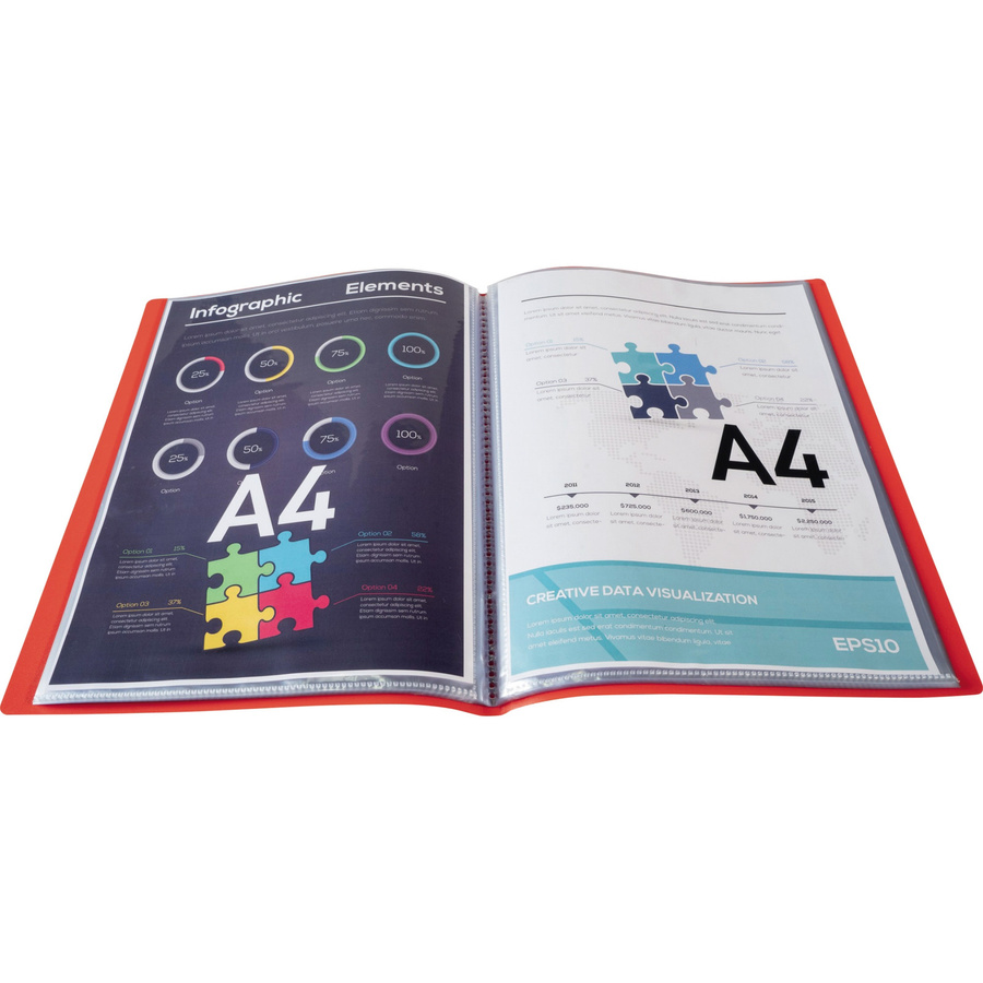 Exacompta Sichtbuch Opak A4 in Rot und Transparent - Bild 2