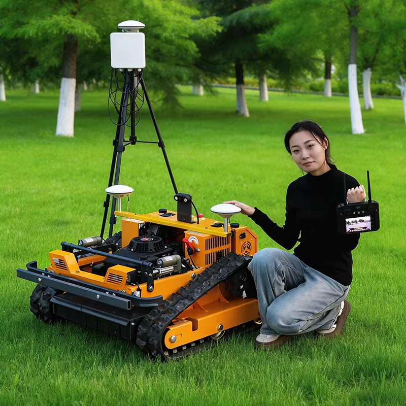 AIWEIYA Kabelloser GPS-Roboter-Rasenmäher mit Fernbedienung und Akku in Gelb - Bild 3