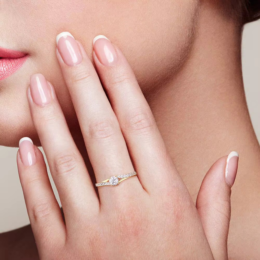 VISTOSO Goldring, 375 Gelbgold, Zirkonia, Damen - Bild 2
