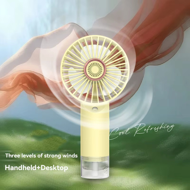 XMSJ Mini-Handventilator mit Wasserauffüllfunktion und USB-Aufladung, Pink - Bild 2