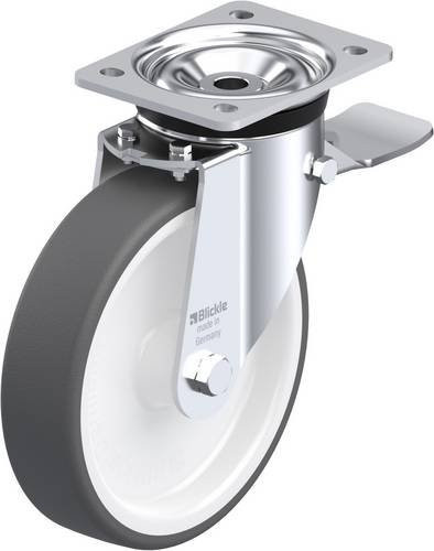 Blickle Lenkrolle LK-POTH 200G-ST mit Feststeller, Rad-Durchmesser: 20 cm, Tragfähigkeit: 600 kg, grau/weiß - Bild 1