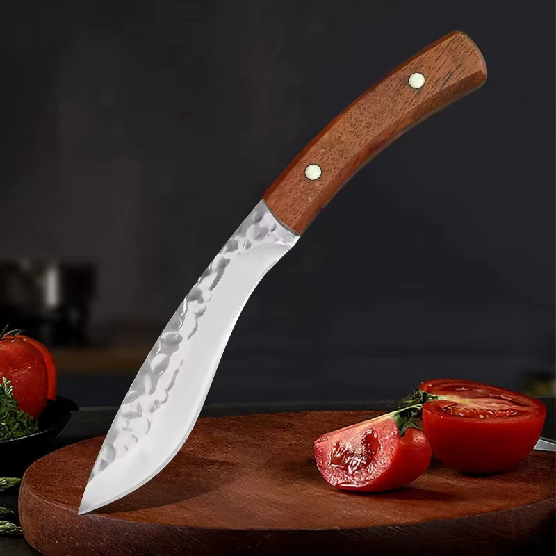 GuanQi Geschmiedetes Metzgermesser aus Edelstahl mit Holzgriff in Silber - Bild 2