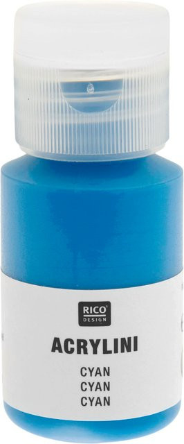 Rico Design Acrylini Acrylfarbe Cyan Blue - Bild 1