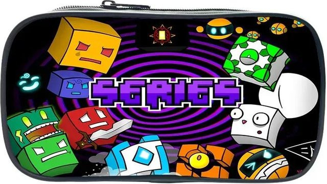 Fancy Style Studio Federmäppchen Geometry Dash in Purple mit hoher Kapazität für Schüler und Kinder - Bild 1