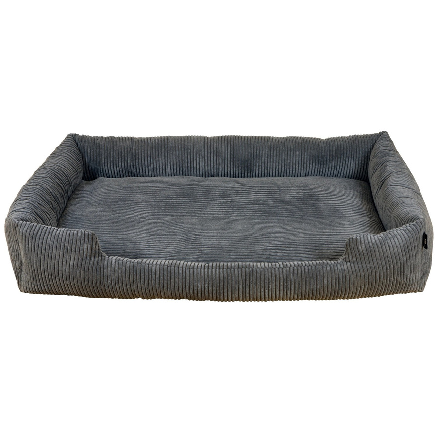 Rohrschneider Kuschelsofa Goliath XXL Hundesofa aus Cordstoff in Grau mit abnehmbarem Kissenbezug B: 110 cm, T: 75 cm, H: 25 cm - Bild 2