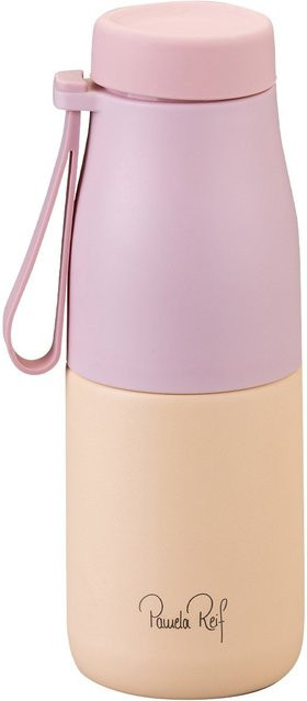 Fackelmann Pamela Reif Thermotrinkflasche mit Becher in Beige und Pink, 400 ml - Bild 1
