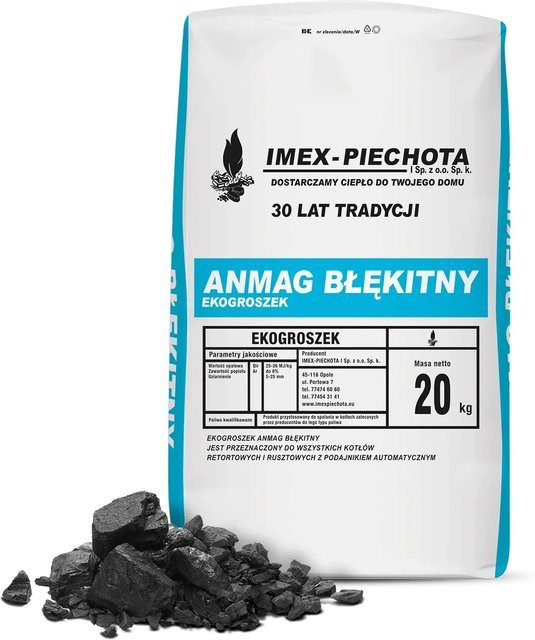 ANMAG Steinkohle Schwarz, Körnung 5 - 25 mm, 20 kg - Bild 1