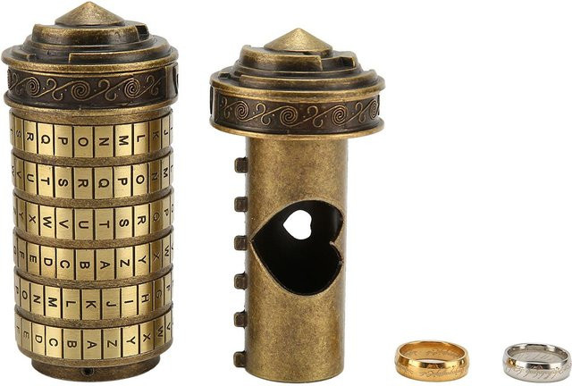Shoemst Buchstaben-Passwortschloss aus Zinklegierung in Grünbronze und Schwarz - Bild 1