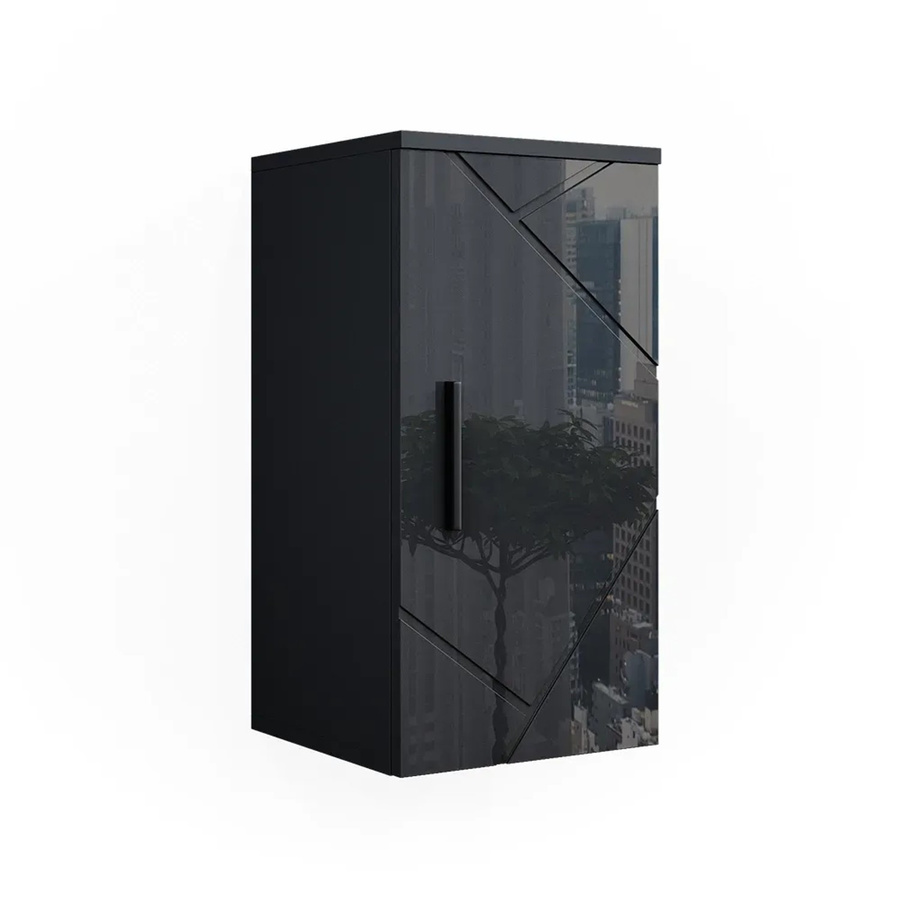 Vicco Hängeschrank Irma Badezimmermöbel Anthrazit Hochglanz B: 30 cm, H: 59 cm, T: 24 cm - Bild 3