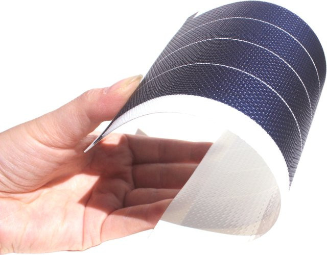 OUFON Flexibles Solarpanel aus amorphem Silizium als Outdoor-Ladegerät für Wohnmobile, Camping und tragbare Solarsysteme in Weiß oder Blau - Bild 1