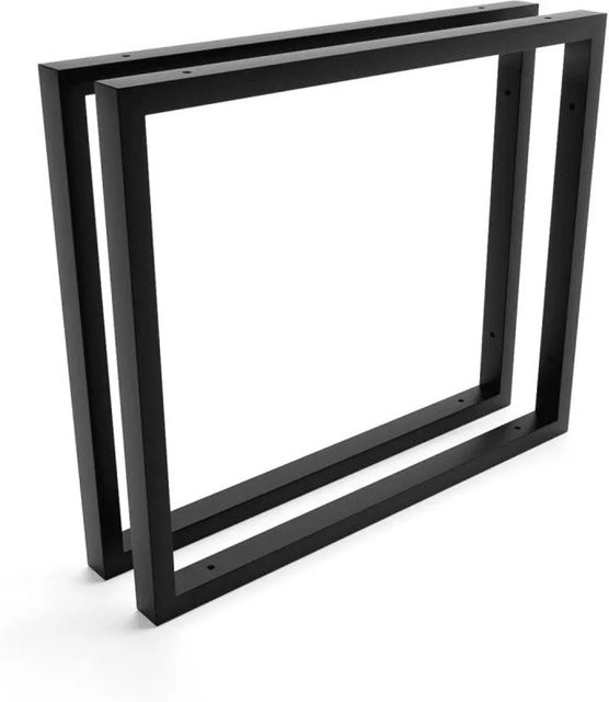 HEVVA Waschtischhalterung REUSS 2er Set Schwarz Matt, Tiefe: 50 cm - Bild 1