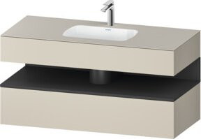 Duravit Einbauwaschtisch-Möbel-Set Qatego in Grau, B/T/H: 120 x 55 x 60 cm - Bild 1