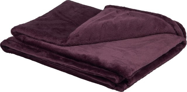 Fleece-Decke LUX-TOOLS in Lila Bordeaux, B/B: 150 x 200 cm - Bild 1