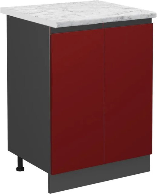 Vicco Küchenunterschrank R-Line Küchenkommode Rot Anthrazit Weiß B/T/H: 60,0 x 46,0 x 81,6 cm - Bild 1