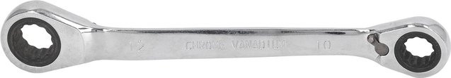 Shoemst Doppelseitiger Ratschenschlüssel aus Chrom-Vanadium-Stahl in Silber mit 72 Zähnen - Bild 1
