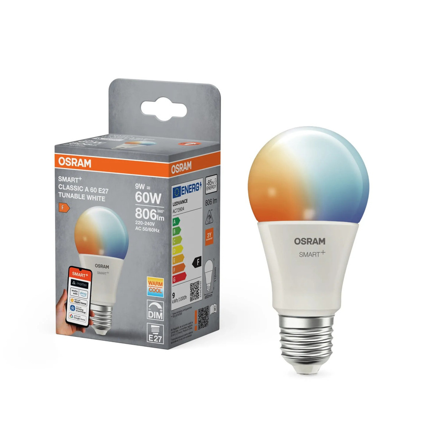 Osram Smart+ Matter LED Leuchtmittel E27 A60, dimmbar, 9 W, 806 lm - Bild 2