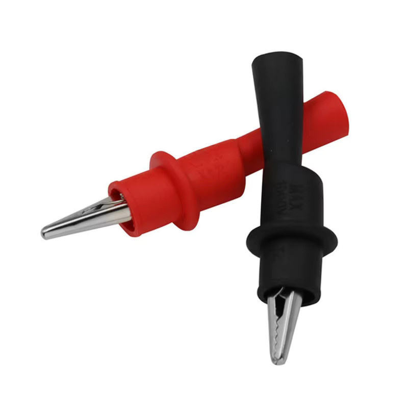 ELECAPITAL Krokodilklemmen Set in Rot und Schwarz für Multimeter-Tester-Sonden - Bild 2
