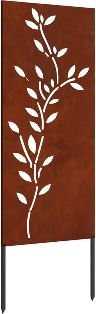 vidaXL Garten Sichtschutz Paravent aus Stahl in Rost-Optik, Farbe: Braun, B/H: 50 x 140 cm - Bild 1