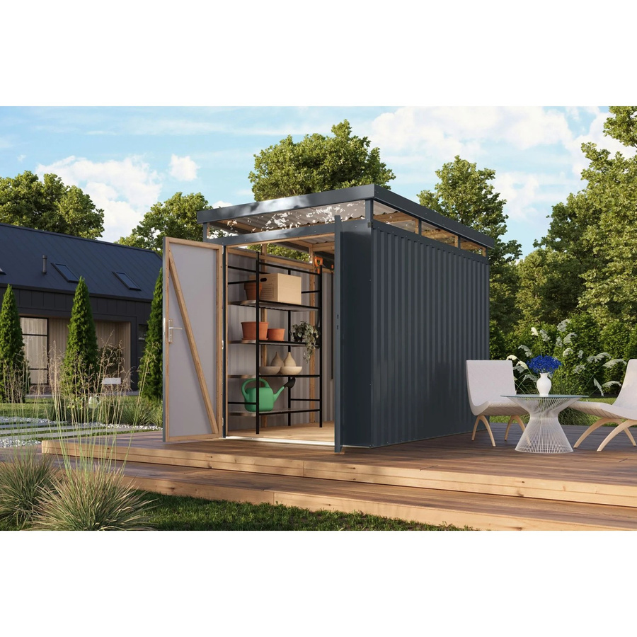 Karibu Metallgerätehaus Argos 2,5 in Anthrazit - Bild 2