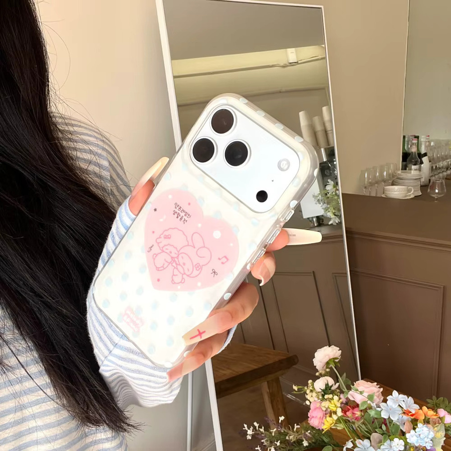 Sanrio My Melody Schutzhülle mit Linsenschutz für iPhone 15 Pro Max, iPhone 16 und iPhone 17 Pro Max im süßen Koreanischen Cartoon-Design - Bild 5