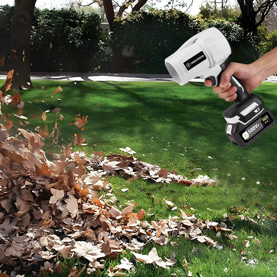 ONEVAN Bürstenloses elektrisches Turbo-Gebläse Cordless in Weiß für Makita-Akkus mit 200 m/s Luftgeschwindigkeit - Bild 5