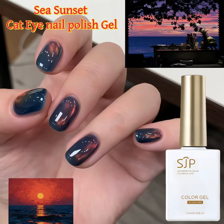 Sjp Magnetischer Katzenauge-Gel-Nagellack, 15 ml, Damen, 01, schimmernd - Bild 1