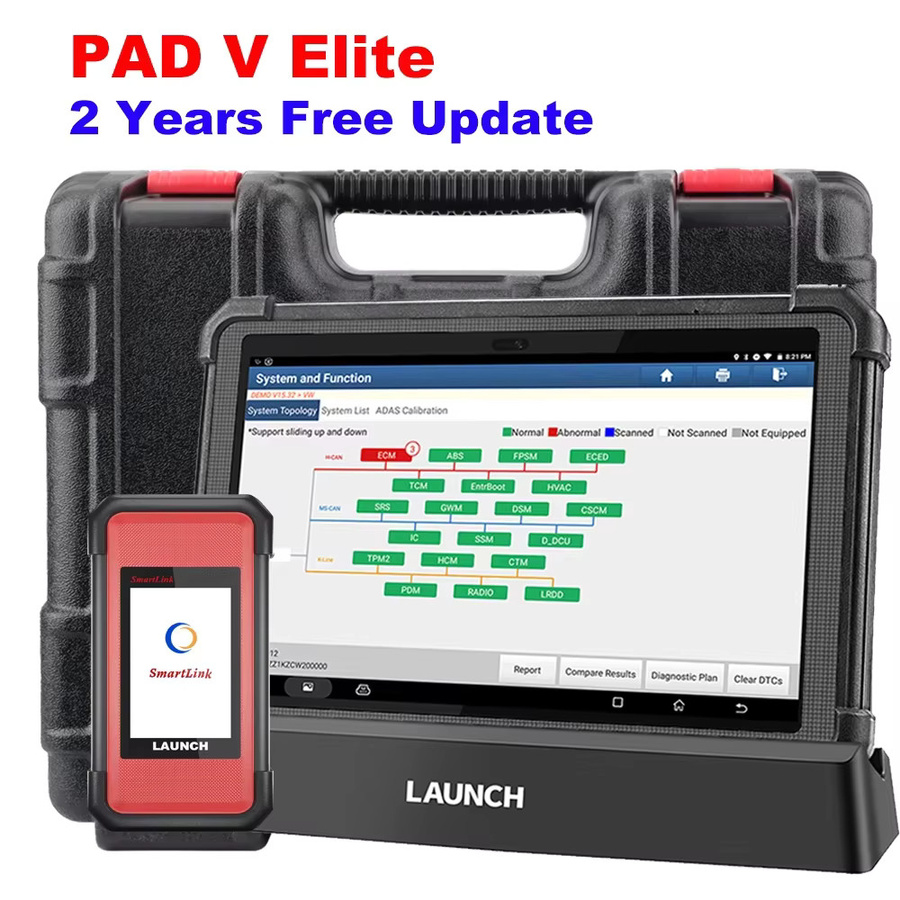 LAUNCH X431 PAD V ELITE OBD2-Scanner in Schwarz für ECU-Codierung und Online-Programmierung mit bidirektionaler Diagnose und Topologie-Karte - Bild 6
