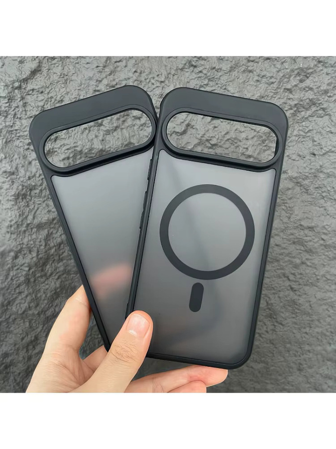 Stoßfeste MagSafe Panzerhülle für Google Pixel 6 7 8 9 10 11 Pro XL, transparente Schutzhülle mit Matt-Effekt - Bild 4