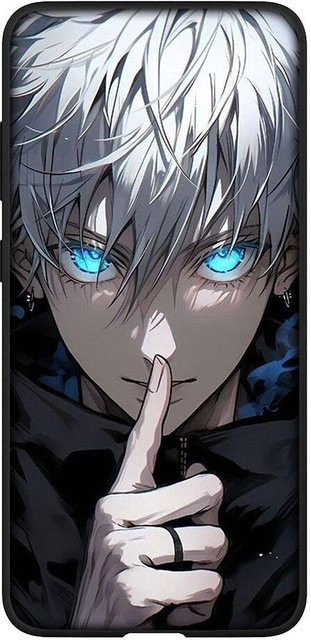 Handyhülle mit Gojo Satoru Jujutsu Kaisen Motiv für Xiaomi Poco und Redmi Note Modelle in Natur - Bild 1