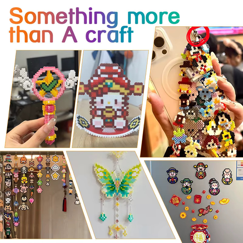 QIAO Bügelperlen-Set, 144 Farben, DIY Bastelset, ab 14 Jahren - Bild 2