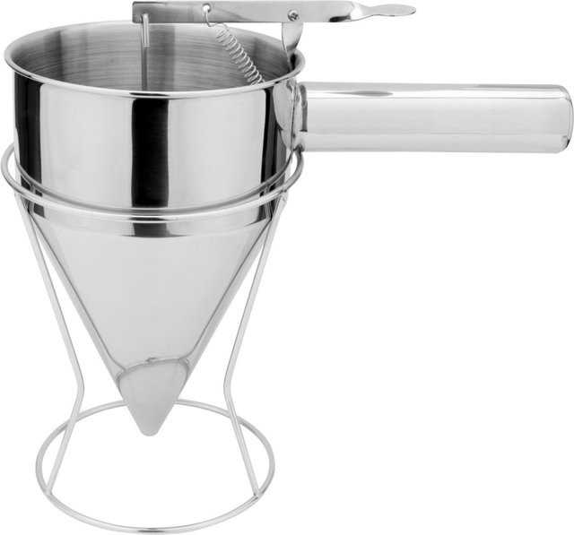 Weis Fondant- und Fülltrichter mit Ständer aus Edelstahl, Silber, 1 l, L: 22,5 cm, B: 13,5 cm, H: 19,5 cm - Bild 1