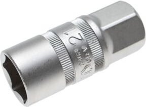 BGS Zündkerzen-Einsatz mit Magnet, Sechskant, SW 21 mm, Antrieb Innenvierkant 12,5 mm (1/2 Zoll), silber, Edelstahl - Bild 1