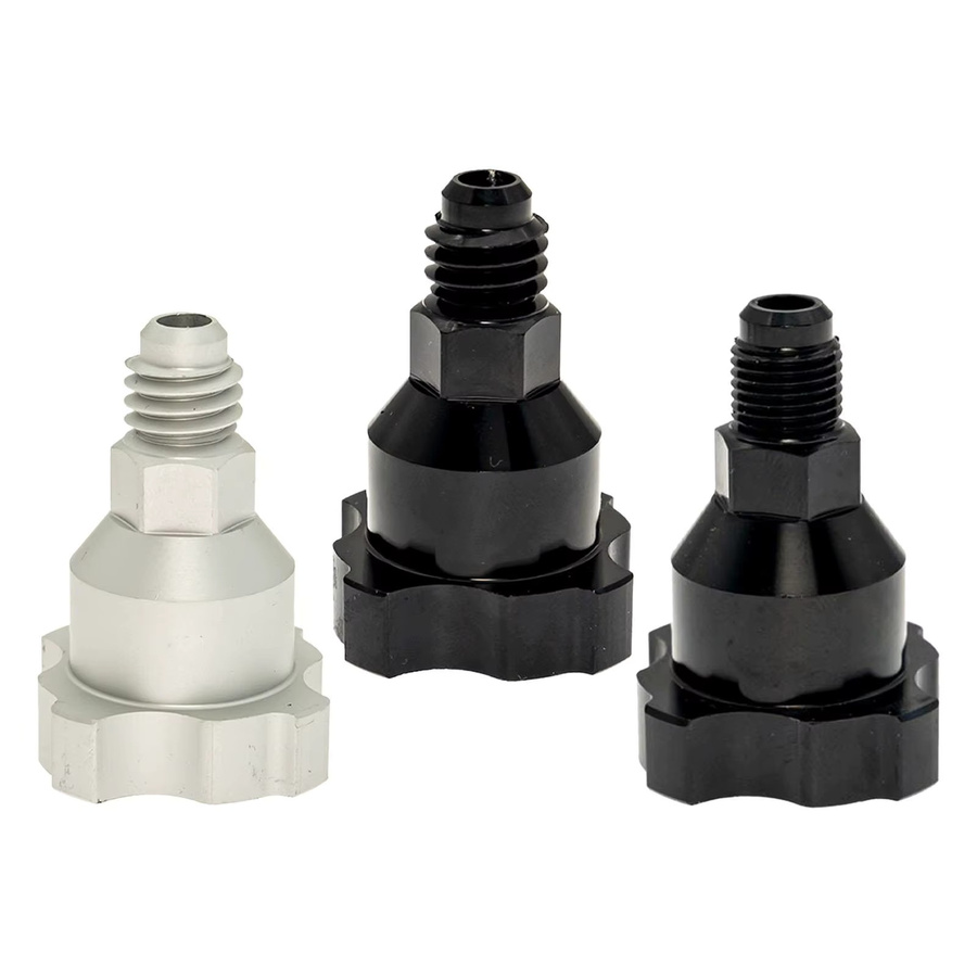 Perfeclan Sprühbecher Adapter Stecker für Lackiersysteme in Schwarz und Silber - Bild 1
