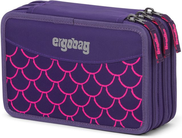 ergobag Maxi-Mäppchen LUMI Edition PerlentauchBär in Purple mit 3 Fächern - Bild 1
