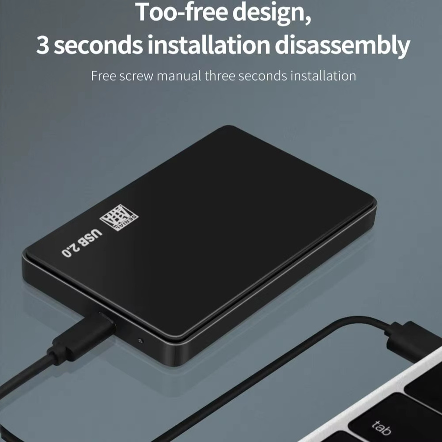 TISHRIC Externes Festplattengehäuse für 2,5 Zoll SSD und SATA zu USB 3.0 Adapter in Schwarz und Grün - Bild 4