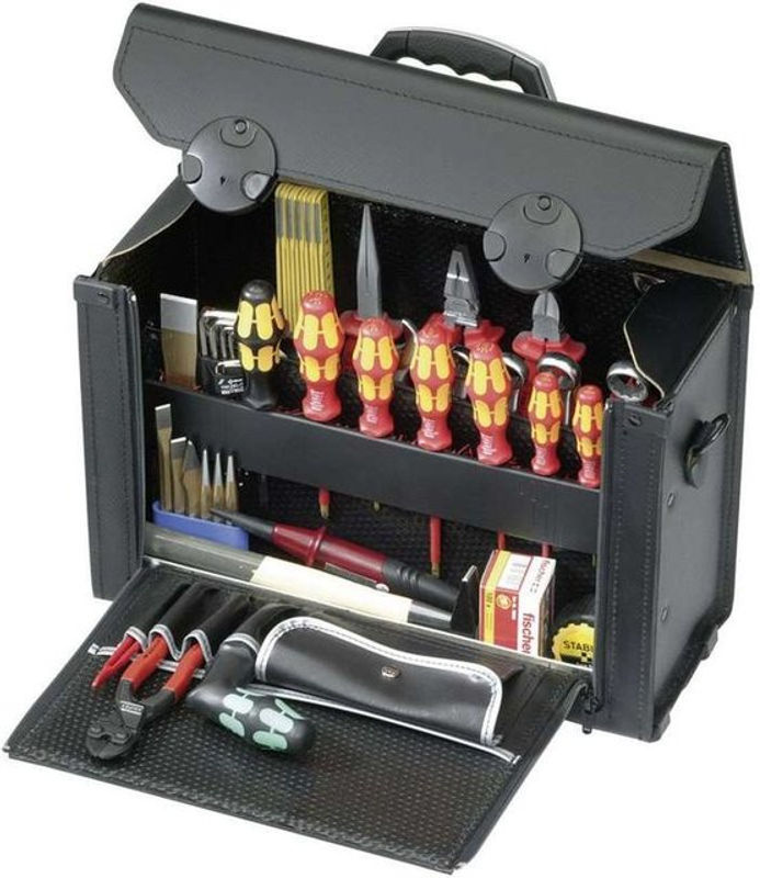 Parat Werkzeugtasche TOP-LINE Allround CP-7 aus Leder in Schwarz, B/T/H: 41,5 x 16,5 x 27,5 cm - Bild 2