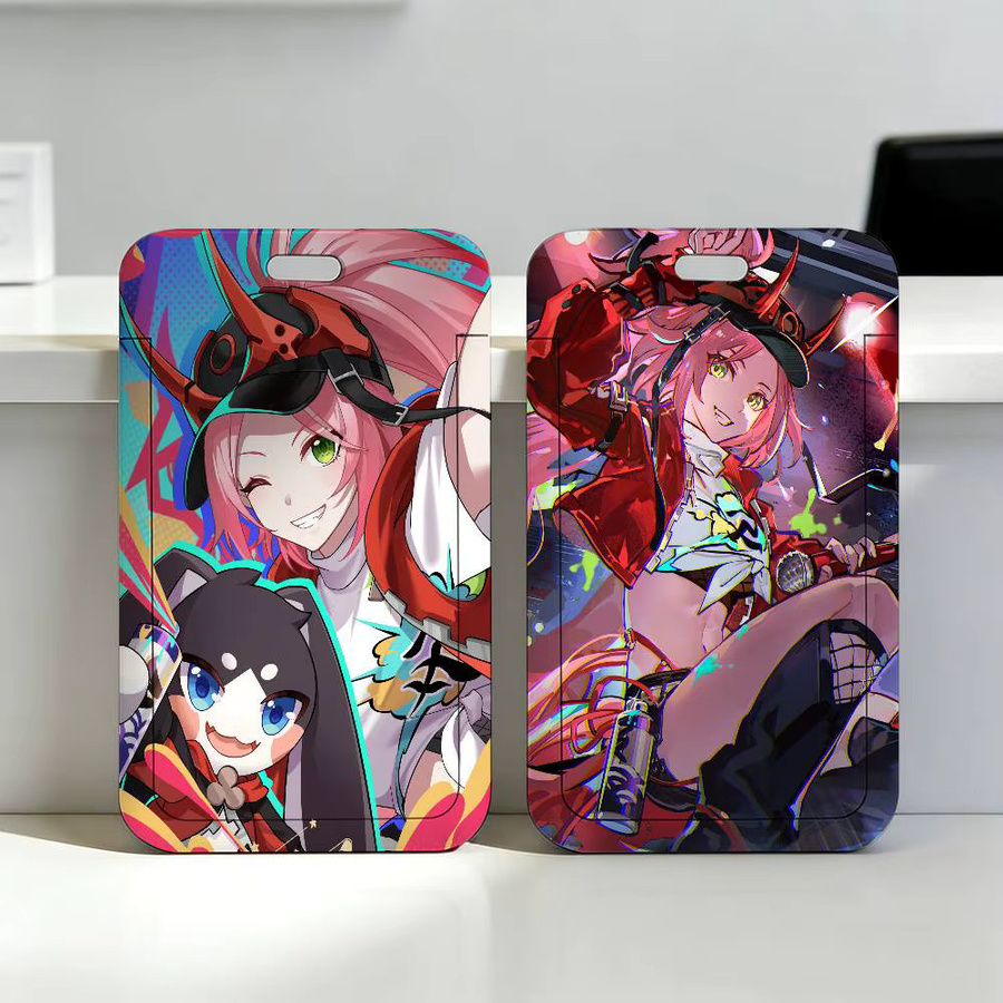 Honkai Star Rail Rappa Transparenter Kartenhalter aus Kunststoff mit Schiebeabdeckung und Schlüsselband in Multicolour - Bild 5