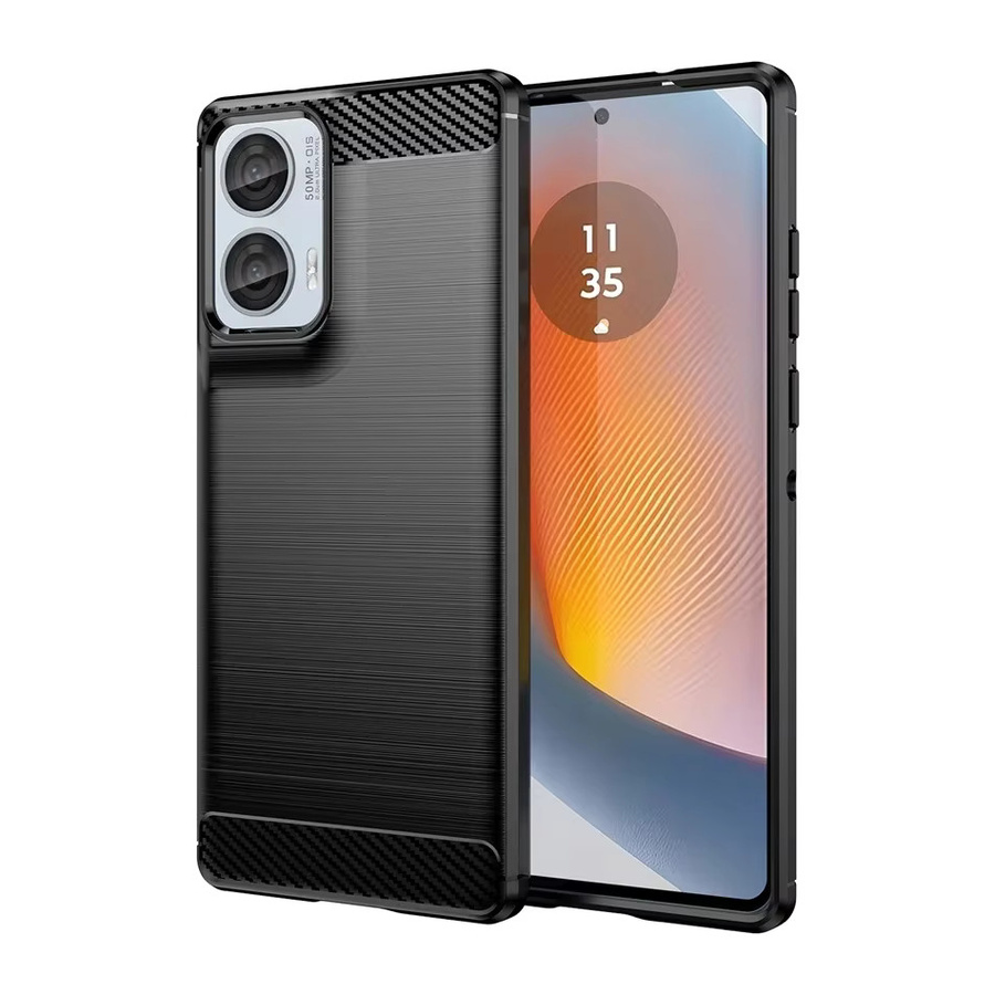 Motorola Schutzhülle Carbon Gebürstet TPU Rugged Armor Case für Moto G85 G75 G55 G45 G35 in Schwarz oder Blau - Bild 2