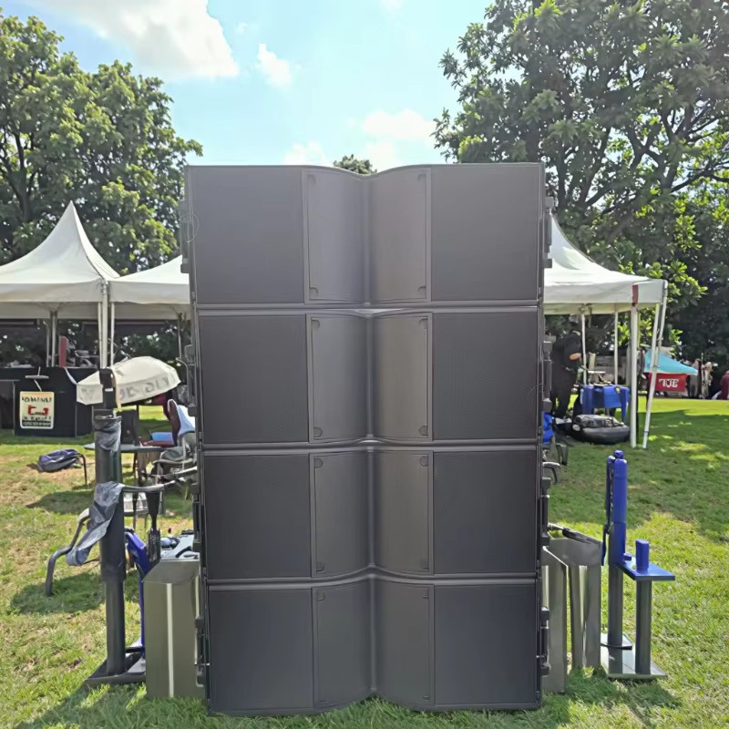 K212 Outdoor-Soundsystem, wasserdichte passive bidirektionale Line-Array-Lautsprecher mit zwei 12-Zoll-Treibern in Schwarz für professionelle Bühnenauftritte - Bild 2