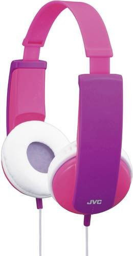 JVC HA-KD5-P-E On-Ear Kopfhörer für Kinder kabelgebunden in Pink und Lila mit Lautstärkebegrenzung und 3,5 mm Klinkenanschluss - Bild 1